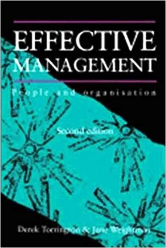 Effective Management: People and Organization